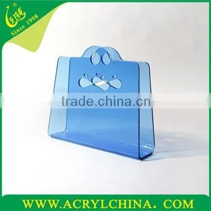 Customized Acrylic Creative Fashion Magazine Storage Rack/PMMA Modern Minimalist Favorites/plastic Magazine Storage Rack photo-3