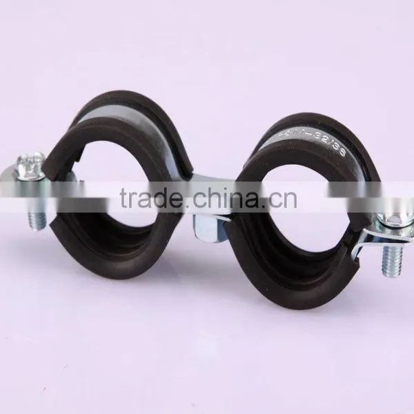 Double Loop Pipe Clamp With Rubber photo-3