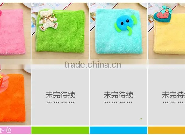 Q064 Sweet Little Cute Custom Candy Colored Coral Cheap Bathroom Wholesale Hand Towel photo-3