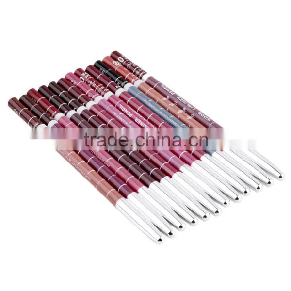 Professional Lipliner Pencil Waterproof Wooden Blend Lip Liner Pencil 15CM 23 Colors Per Set Hot 2016 Makeup Lipstick Tool photo-3