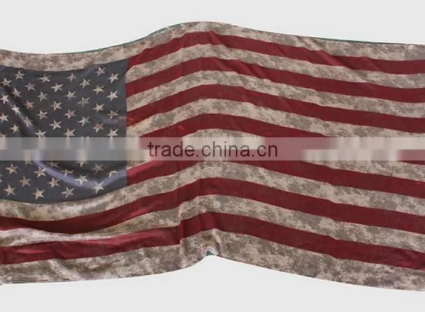 VINTAGE Team USA Boho American Flag Knit Scarf, Infinity Loop Circle Scarf, Cotton Lightweight Patriots' Day Gift photo-4