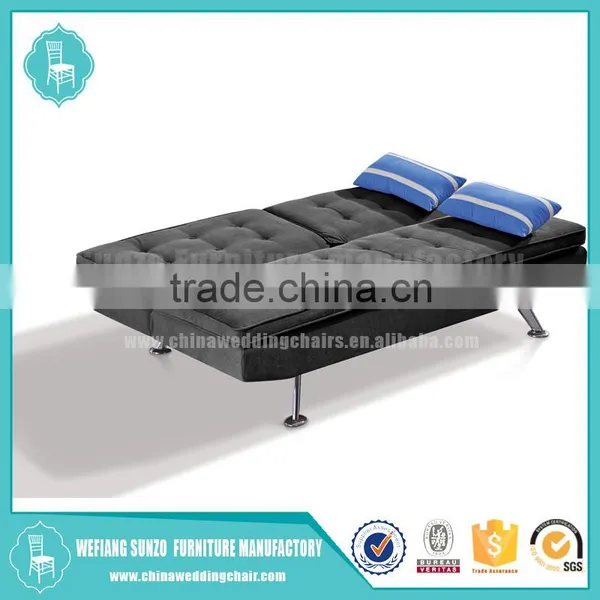 Pillows Sofa Bed With Chaise Function and Chromed Legs SZ-013# photo-5