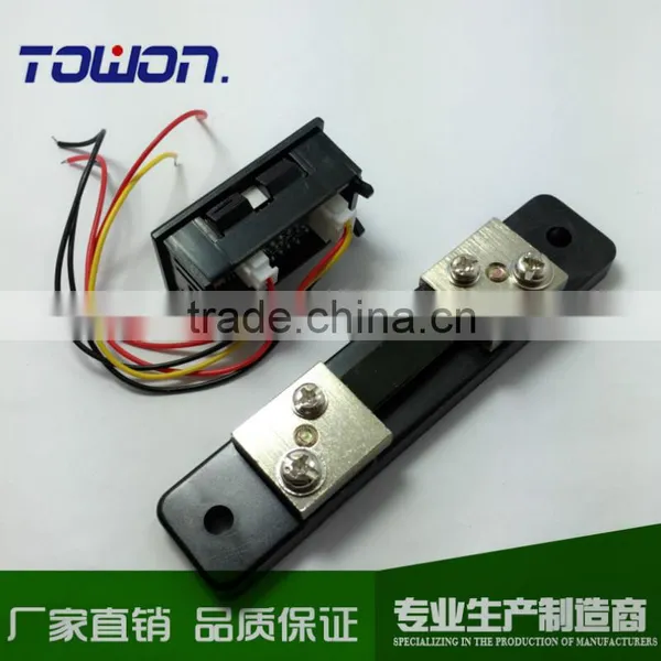 Dual LED Digital Voltmeter Ammeter Amp Volt Meter + Current Shunt DC 100V 50A photo-2