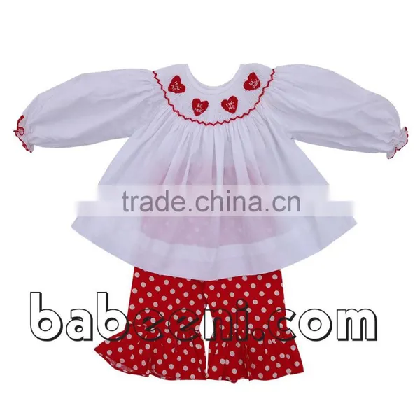 Sweet Heart Hand Smocked Girl Set for Valentine