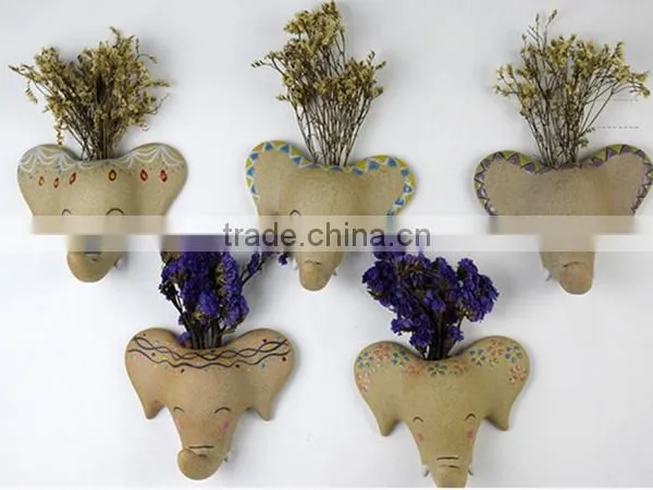 Creative Hand-painted Ceramic Vase Flower Animals Hanging Aromatherapy Bottles HY067102 photo-5