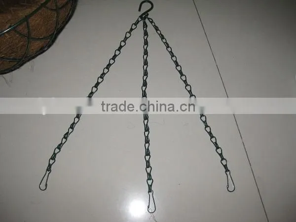 Black Steel Single Hook Link Chain for Hanging Basket photo-5