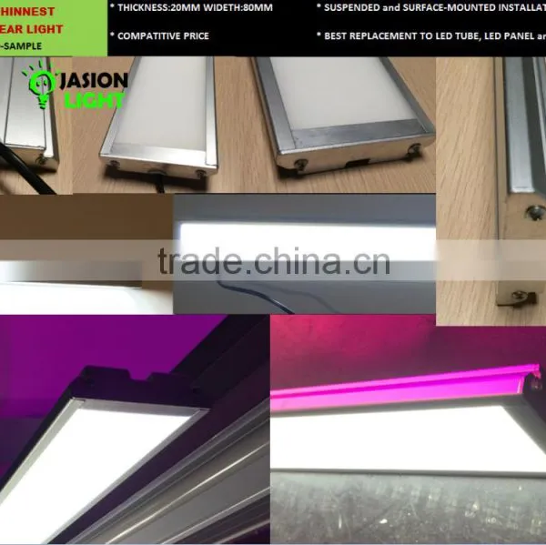 Ultra Thin Super Slim Office IP44 Led Linear Light Replacement Solution at Office photo-6