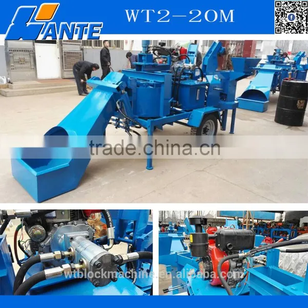 WT2-20M Diesel Engine Soil Interlocking Pressing Bricks Machine photo-6