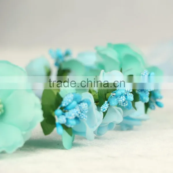 Wholesale Artificial Flower Bride Head Hydrangea Wreath Headdress photo-2
