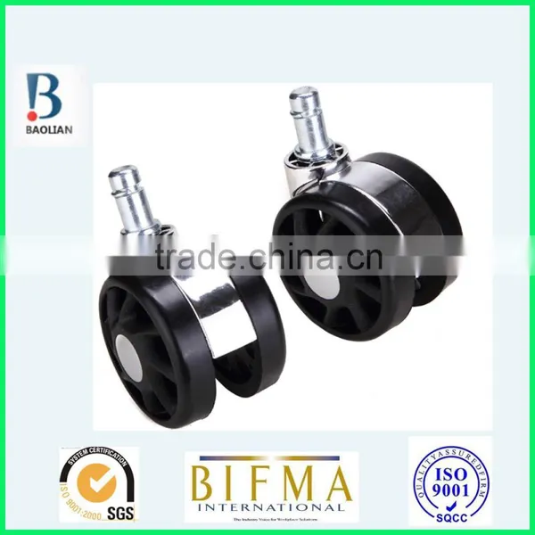 BL Swivel Electroplated 2.5 Inch Nylon Furniture or Medical Caster Wheels With Steel Grip Ring photo-5