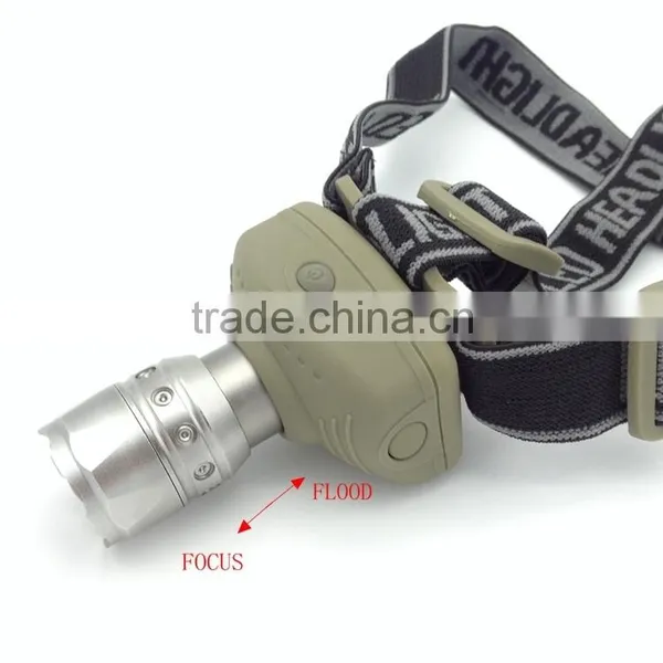 Poppas T27 Powered by 3AAA Batteries Classic ZOOM Camping Headlamp Led photo-5