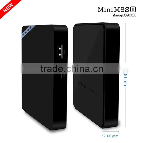 Mini M8SII M8s Amlogic S905X M8S II Andorid 6.0 TV BOX Quad-core100M LAN 2GB/8GB WiFi BT 4.0 H.265 photo-2