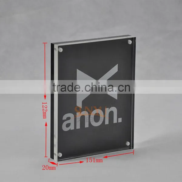 Top Quality Counter-top Magnetic Clear Acrylic Block Photo Frame photo-6