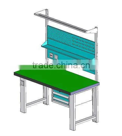 Steel Garage Workbench With Rear Panel