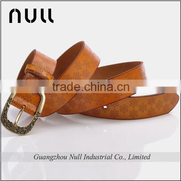 Exquisite Flower Embossed New Style Wholesale Genuine Belt photo-4