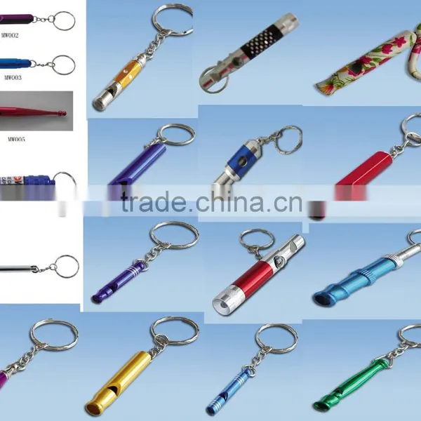 Metal Sprot Whistle Key Chain