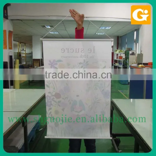 Vertical Hanging Banner for Advertising With Plastic Scroll photo-2