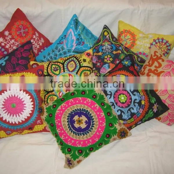 Ethnic Embroidery Cotton Cushion Cover 40*40cm
