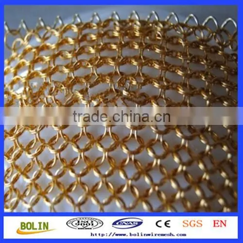 Golden Color Stainless Double Circular Ring Meshes for Custains photo-3