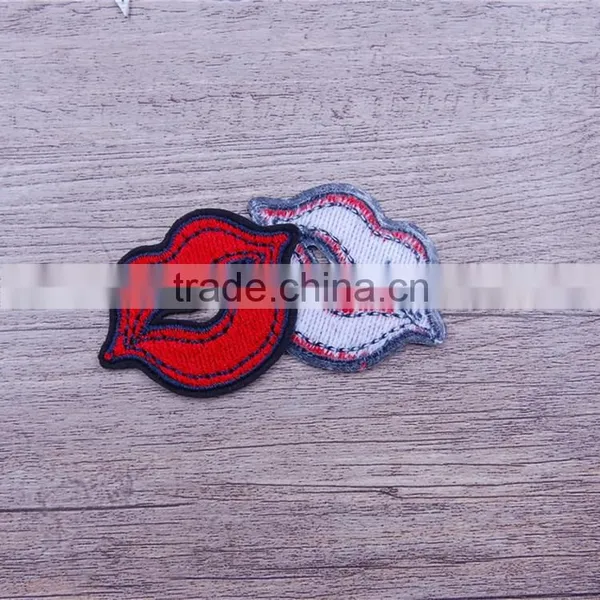Customized Large Quantities of Cowboy Lips Clothing Embroidery Patch photo-2