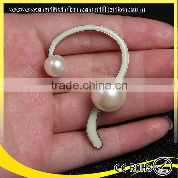 Glow in the Night Ear Cuff Flat Stud Earring Pearl photo-2