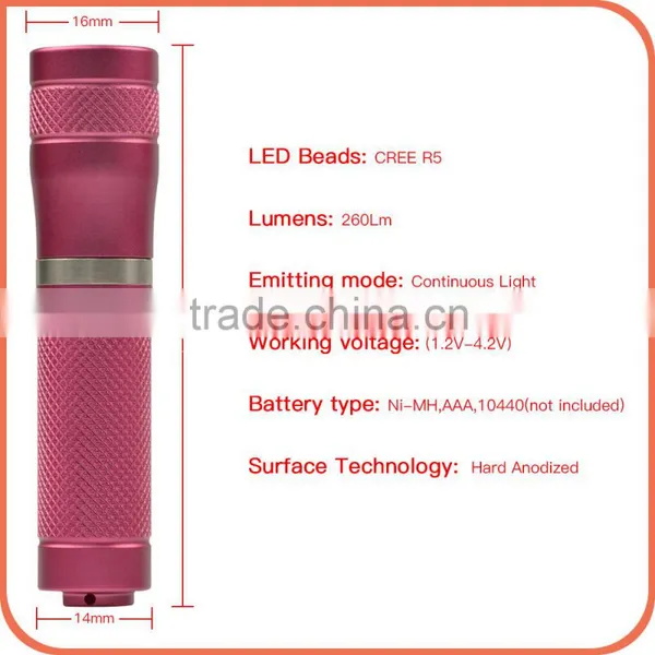 LuckySun Cool Blinking Gifts 200m Long Range 10440 AAA Battery Led Torch Lights Mini Flashlight photo-3