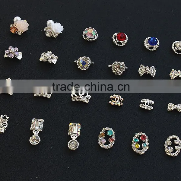 New Arrival Crown Bow Knot Flower Skull Designs 3D Nail Art Jewelry photo-2