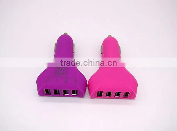 4.8A/6.8A Speed Fast Universal Portable Life 4usb Port Car Charger With Colorful photo-5