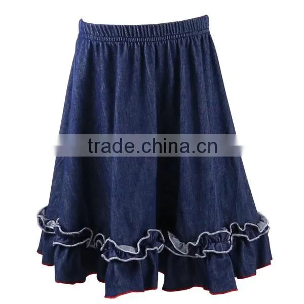 Kaiyo Wholesale Skirts Girls Boutique Print Cotton Ruffle Dress ,baby Skirt Top,12 Year Girl Without Dot Dress photo-2