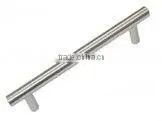 Furniture Pull Handle; T Bar, Solid Steel, 128mm Drill Centers