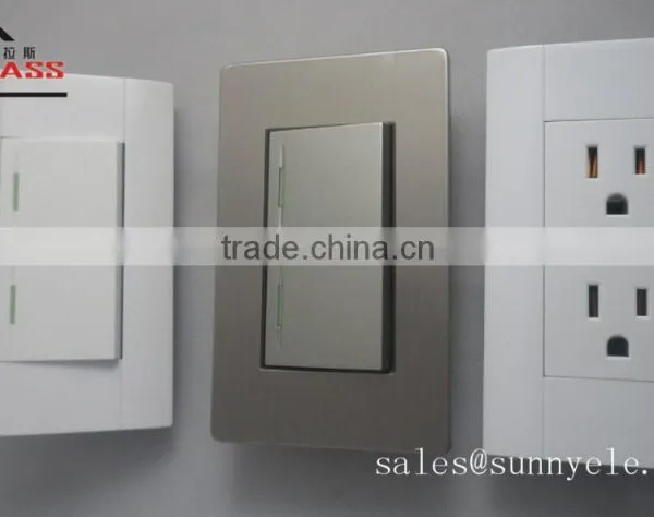 110V American Design 4 Gang 1Way Wall Electric Light Switch Pc Big Button photo-5