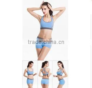 Quick-dry Sports Bra Set Shakeproof Ladies Running Fitness Vest Wireless Running Bra Yoga Sport Bra Sexy Womens Tracksuits Set photo-3