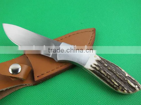 OEM Small Straight Knife, Antler Handle Hunting Knife UD401777 photo-2