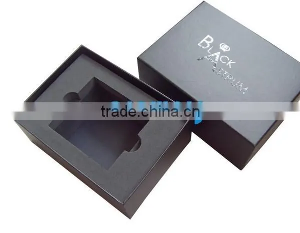 Custom Design Handmade Black Square Gift Packaging Box With Foam Insert Packaging for Mirror From Shenzhen Factory photo-3