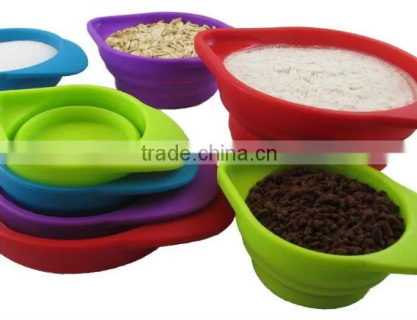 Candy Color 4pcs/set 60-250ml Food Thickening Silicone Measuring Spoons photo-2