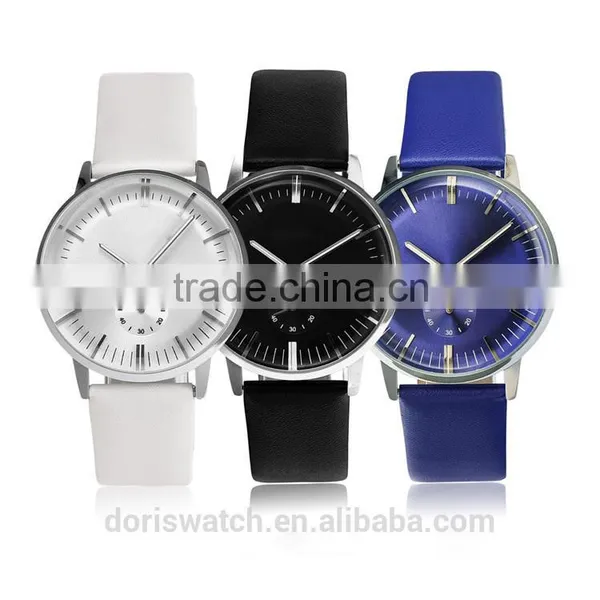 Good Quality Custom Logo Metal Wrist Watch , Simple Men Watch , Leather Watch Band photo-4