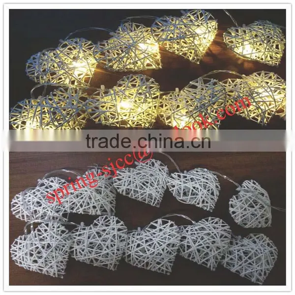 Holiday Heart-shaped Rattan LED String Light for Christmas Point Party Light photo-3