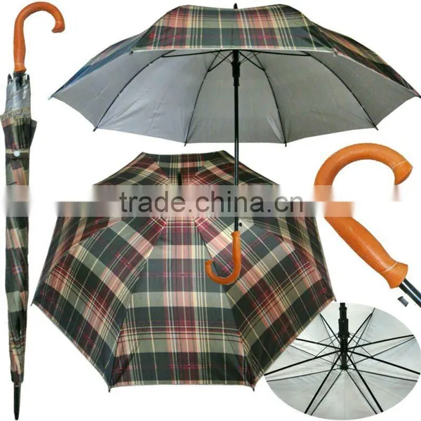 Automatic Wholesale Umbrella, UV Protection Umbrella, Check Golf Umbrella