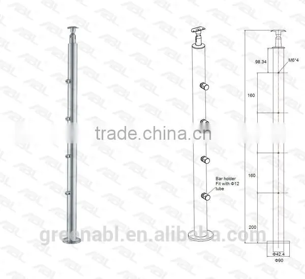 Handrail Glass Railing Fence Post Accessory Fitting for Stainless Steel Balustrade photo-2