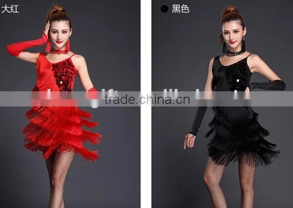 Modern Dance Costumes, Belly Dress for Women, Sequined Tassels Costumes for Sale