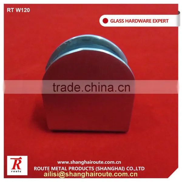 High Quality Bright Polished Flat Base D Shape Stainless Steel Tempered Glass Clamp photo-5
