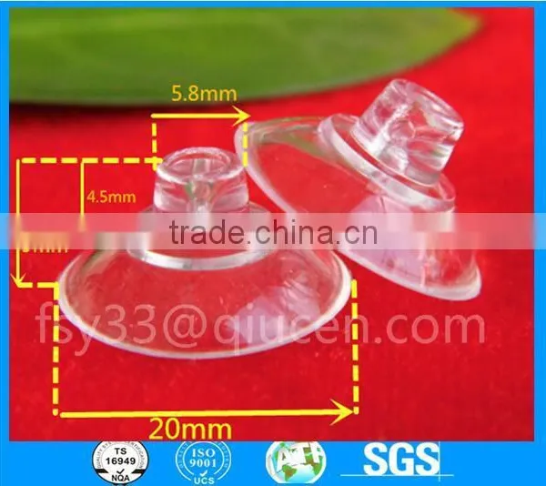 Eco-friendly Pvc Suction Cup 20mm Hollow Small Flat Head Suction Cup Glass Sucker Transparent Suction Cup photo-3
