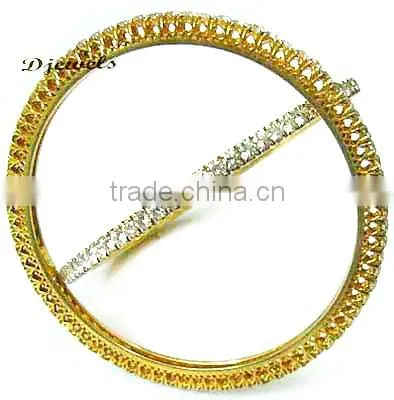 Diamond Gold Bangles, Bridal Bangles, Bangles Jewelry photo-2