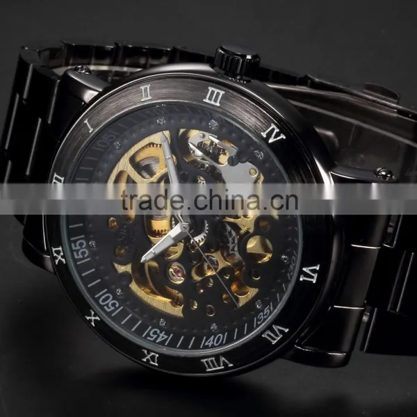 Luxury Full Steel Analog Auto Mechanical Wristwatch Men Automatic Watch photo-4