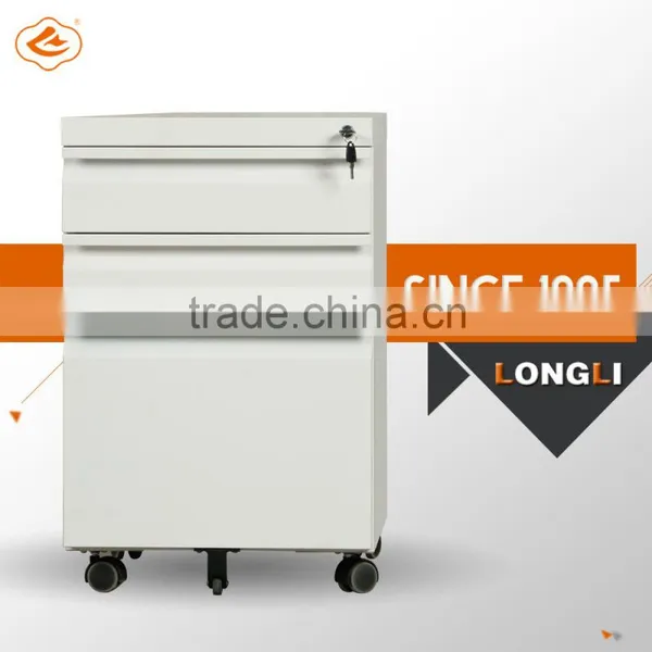 2016 Mobile Pedestal 3-drawers Office Cabinet Lightweight Steel File a3 photo-2