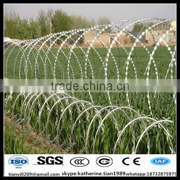 Hot Dipped Galvanized Concertina Razor Barb Wire With Sharp Blade for High Security photo-2
