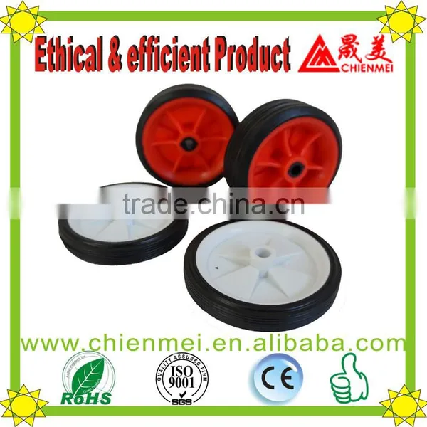 Solid Wheel/Plastic Ruled Rubber Lawnmower Lawn Push Mower Wheel 4+ Inch Diameter photo-2