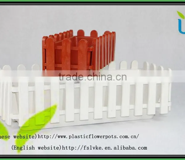 Colourful Rectangular Plastic Garden Fence Flower Pots Wholesale photo-2