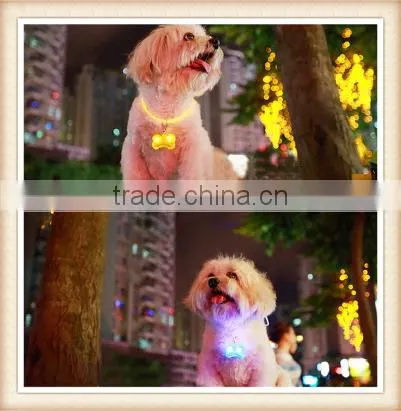 Popular Bigbee Bone Shaped LED Flashing Night Light Pet Dog Blinking Pendant Collar Clip Buckle Wholesale Brand New photo-2