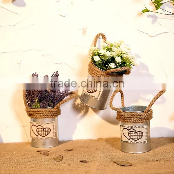 Cheap Price Colorful Mini Metal Office Desk Flower Pots photo-2